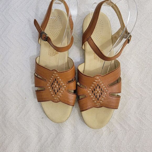 SAS Huarache Quarter Strap Sandal Antique Tan Brown Size 10.5 S Clean EUC - Picture 2 of 16